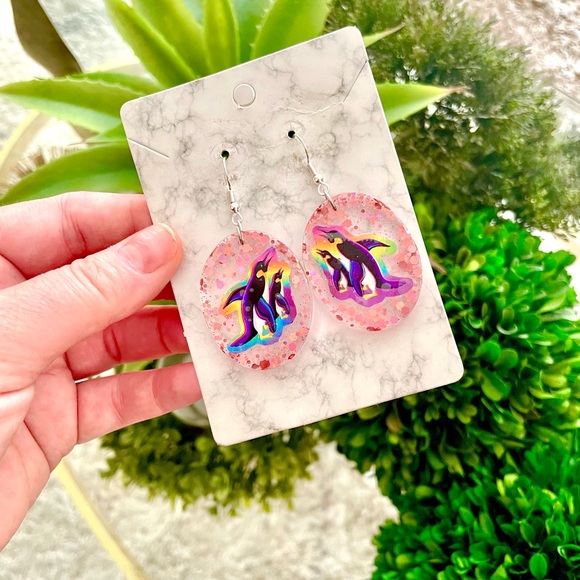Lisa Frank Penguin Acrylic Earrings - Picture 4 of 5